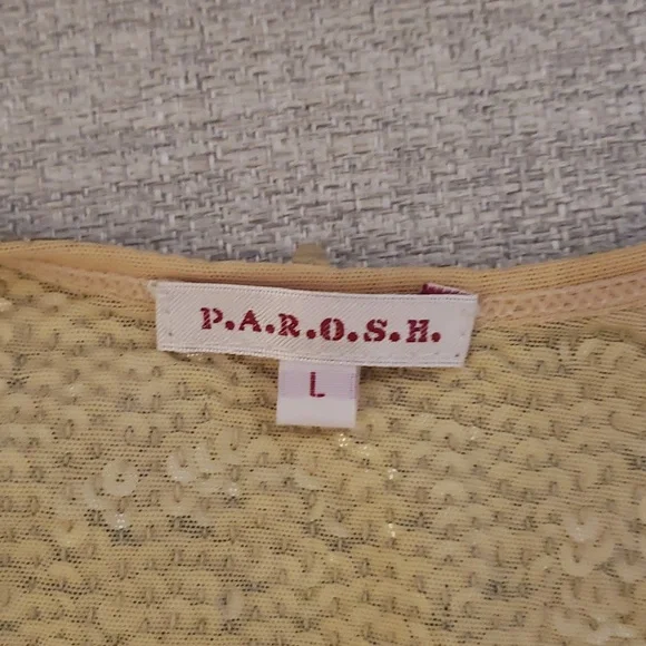 P.A.R.O.S.H. Sequin Top Size Large - Picture 5 of 5
